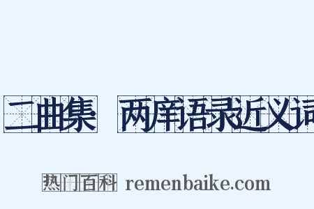 二曲集·两庠语录近义词是什么意思的图片